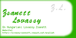 zsanett lovassy business card